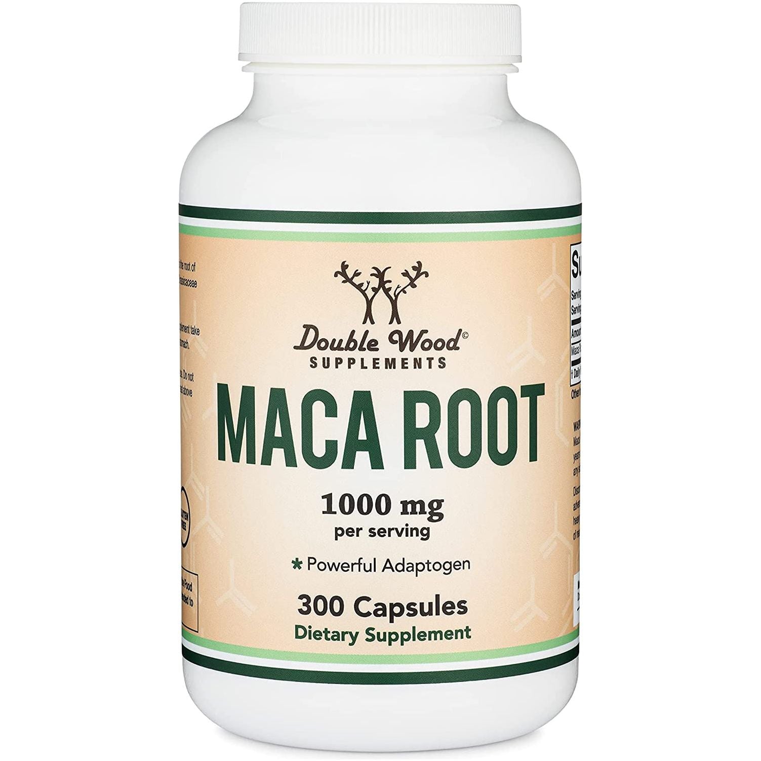 Maca Root Capsules 300 Count 1,000Mg Grown in Peru (For Energy, Performance, Motivation) by Double Wood