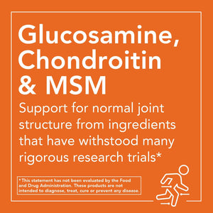 NOW Foods Supplements, Glucosamine & Chondroitin with MSM, Joint Health, Mobility and Comfort*, 180 Veg Capsules