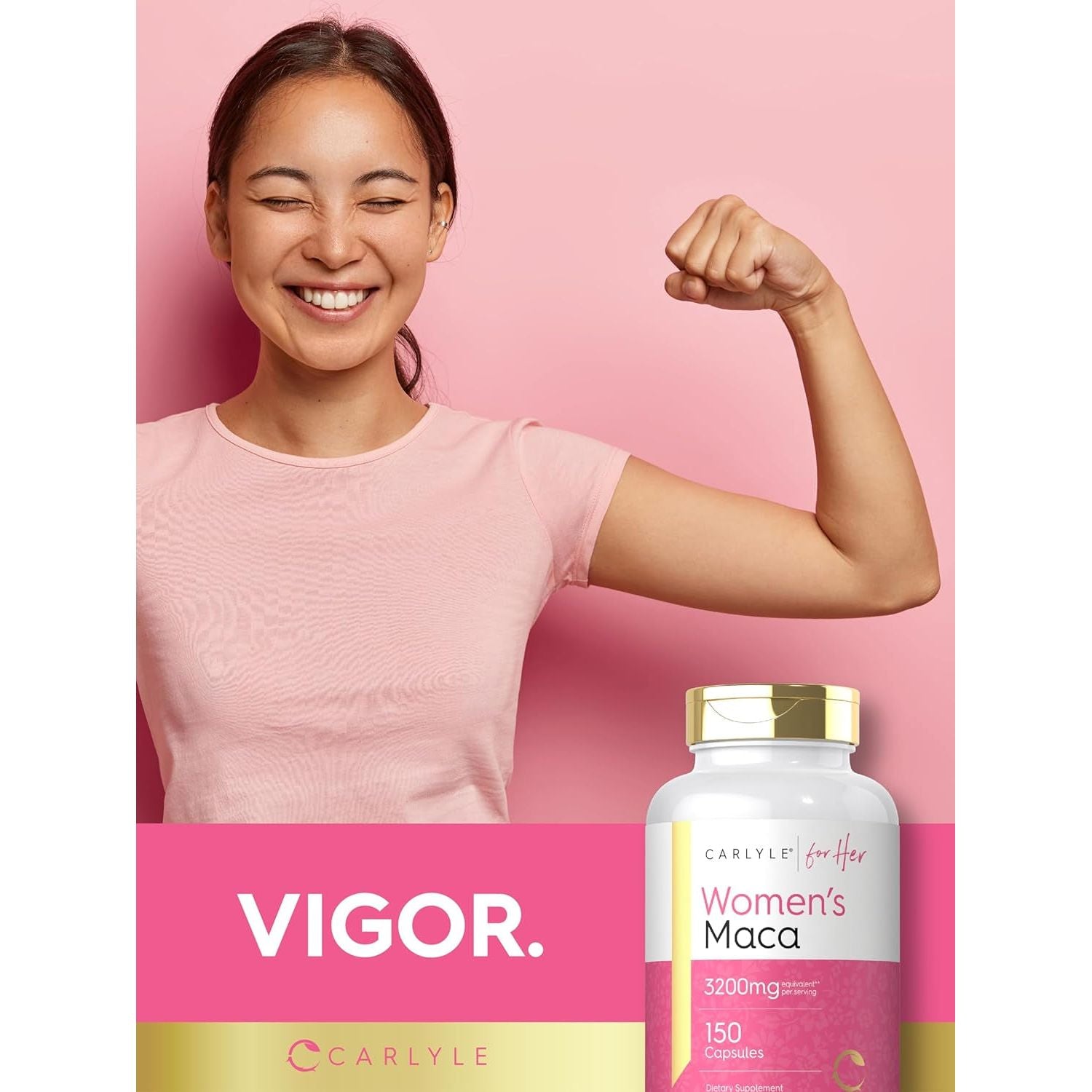 Carlyle Maca Root Capsules for Women 3200Mg | 150 Count | Non-Gmo, Gluten Free Supplement | for Her