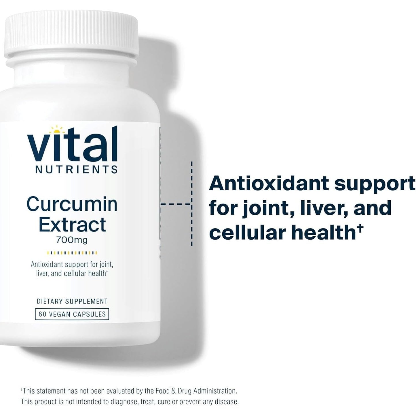 Vital Nutrients Curcumin Extract 700Mg | Antioxidant Support for Joint, Liver, and Cellular Health* 60 Capsules