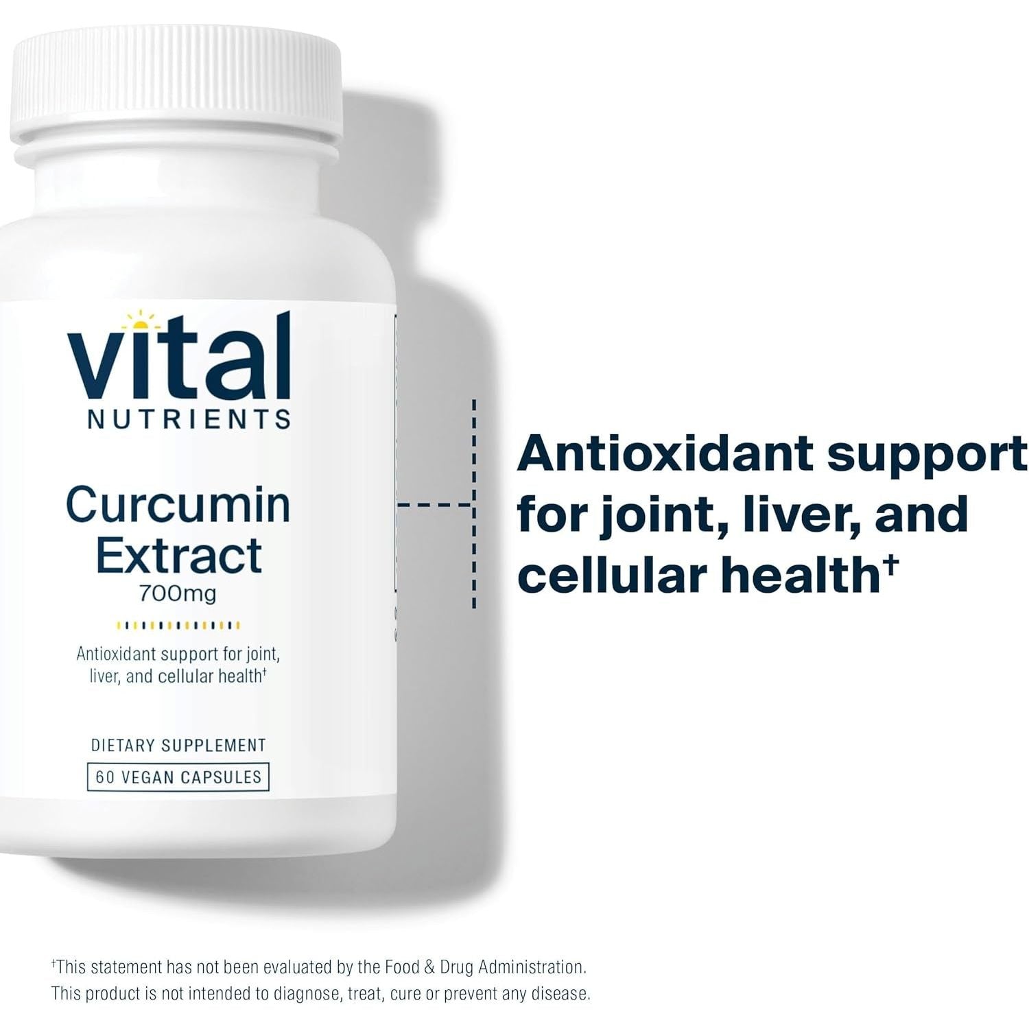 Vital Nutrients Curcumin Extract 700Mg | Antioxidant Support for Joint, Liver, and Cellular Health* 60 Capsules