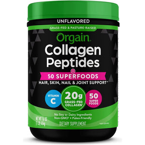 Orgain Hydrolyzed Collagen Powder + 50 Organic Superfoods for Women & Men (1 Lbs)