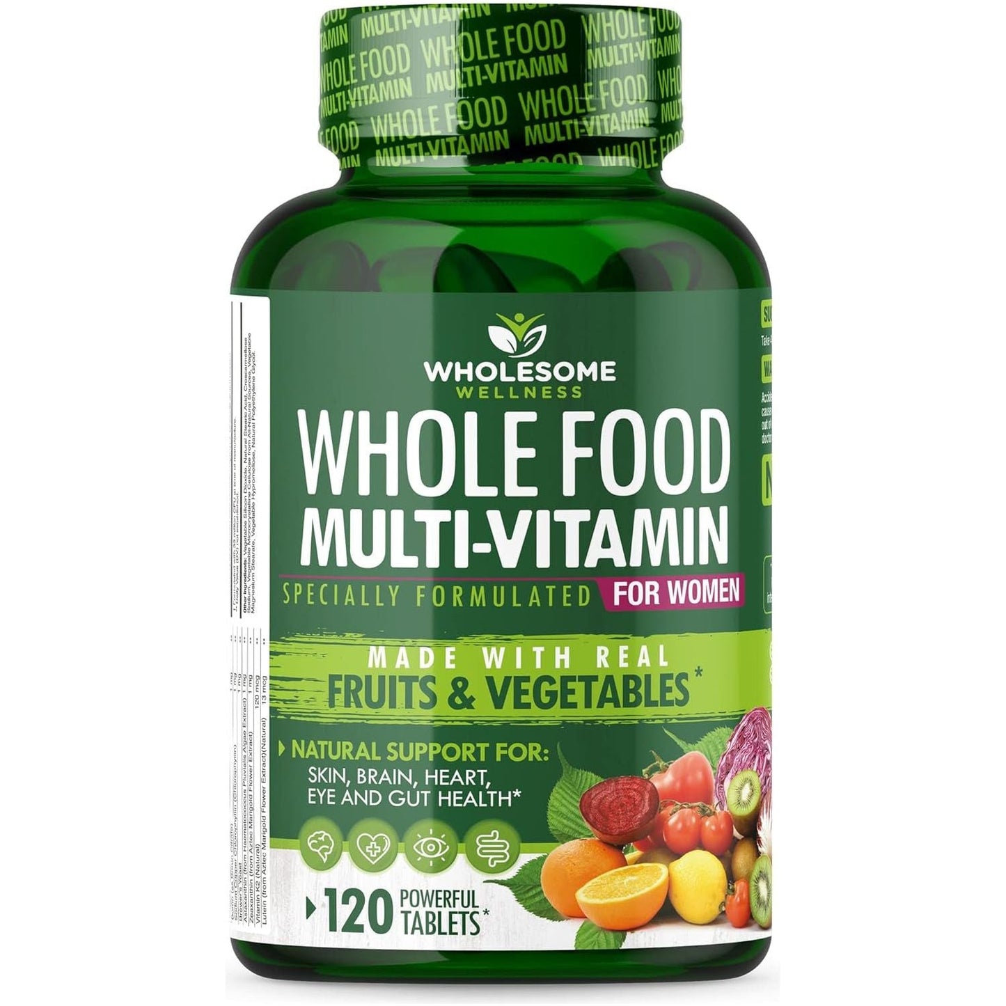 Wholesome Wellness Whole Food Multivitamin for Women - 120 Tablets