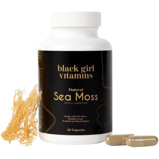 Black Girl Vitamins - Irish Sea Moss Capsules (500 Mg) for Immune Support - Organic Sea Moss
