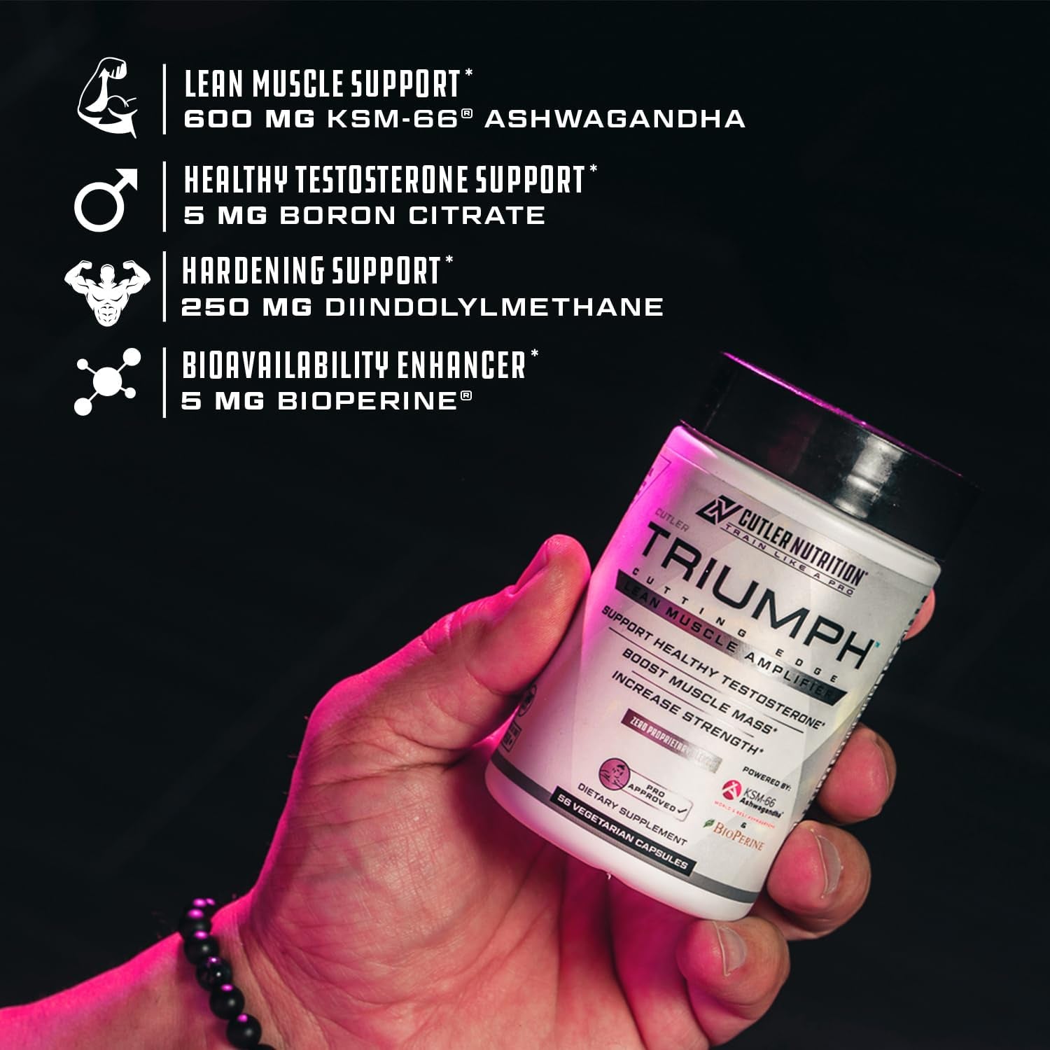 TRIUMPH Testosterone Booster for Men: Best Test Booster and Estrogen Blocker 56 Capsules