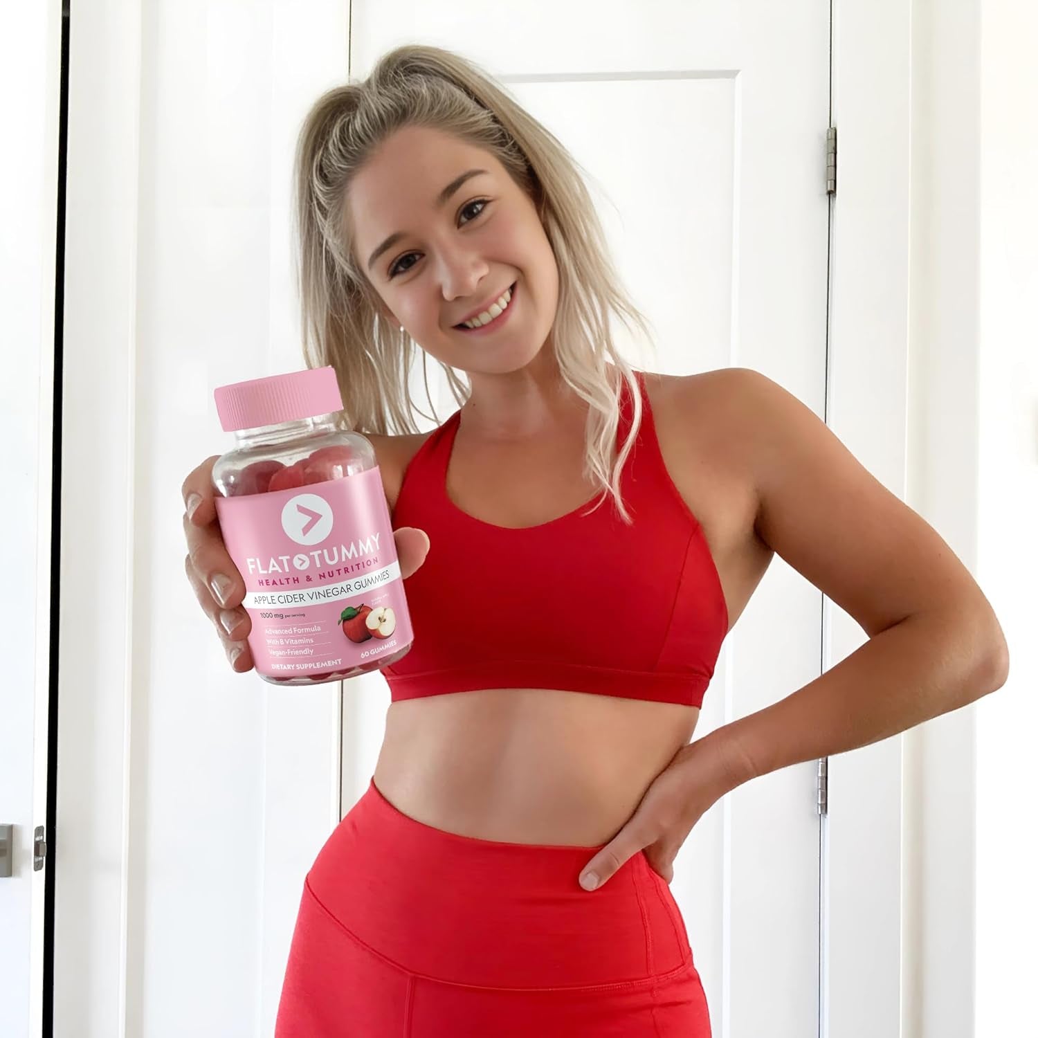 Flat Tummy Apple Cider Vinegar Gummies, 60 Count –  Detox, Support Gut Health