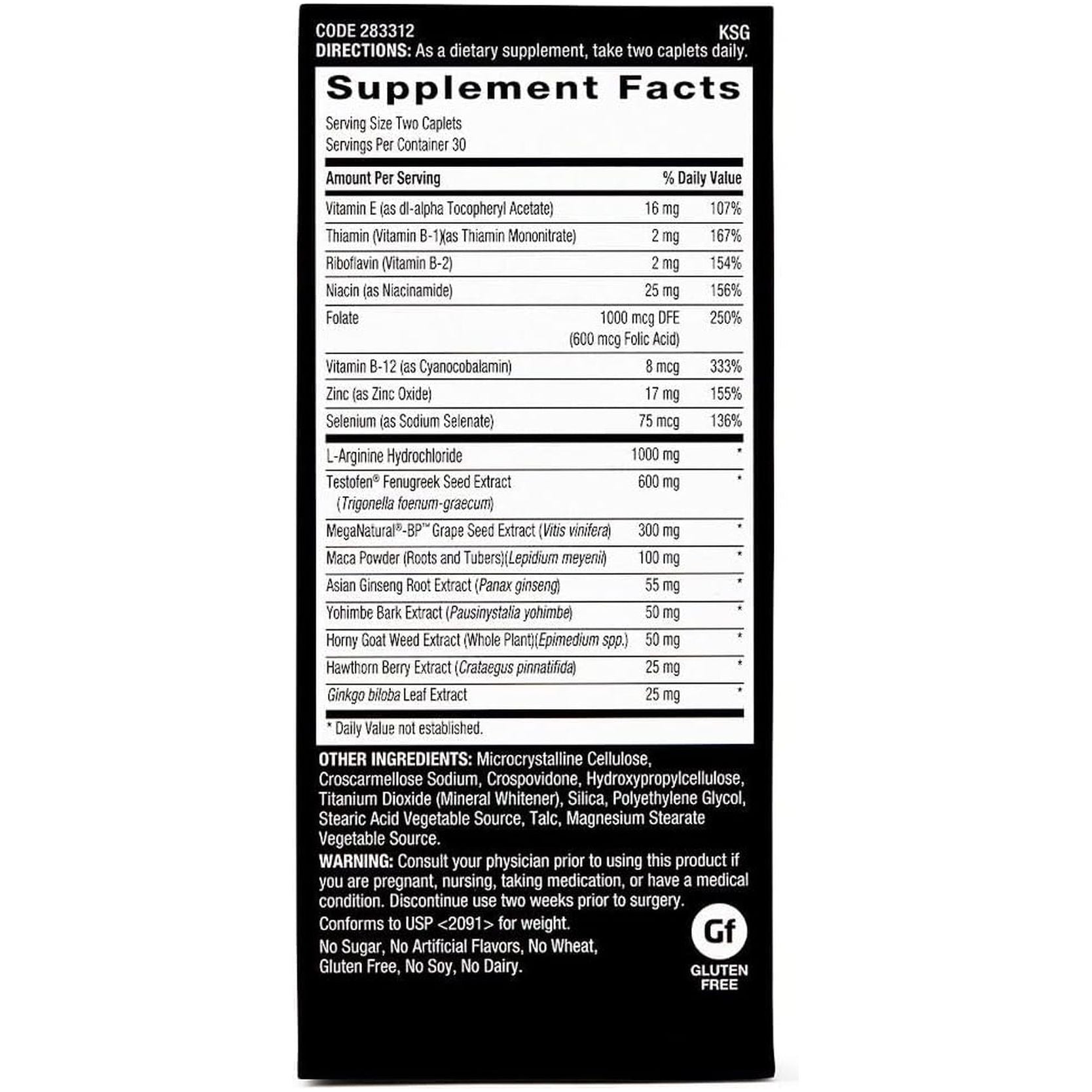 GNC Men'S Staminol Ultra, 60 Caplets, Supports Sexual Health and Vitality