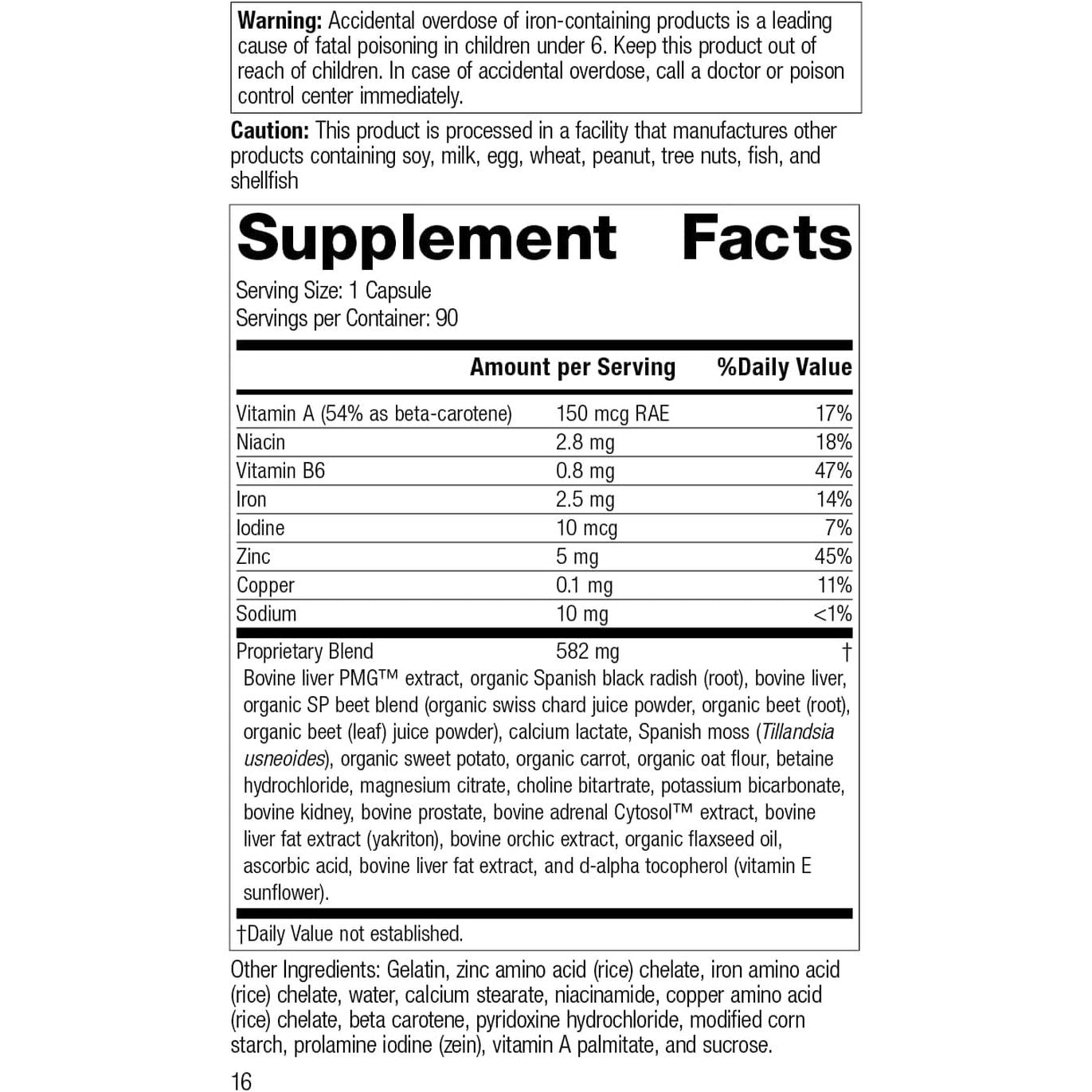 Standard Process Livaplex - Whole Food Bowel, Digestion and Digestive Health, Liver Health and Gallbladder Support 90 Capsules