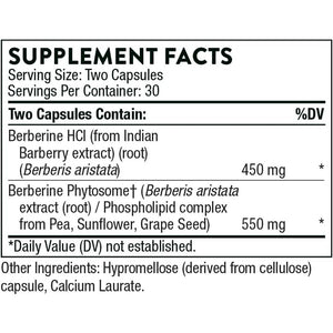 THORNE Berberine 1000 Mg - Support Heart Health, Immune System, Healthy GI, Cholesterol 60 Capsules