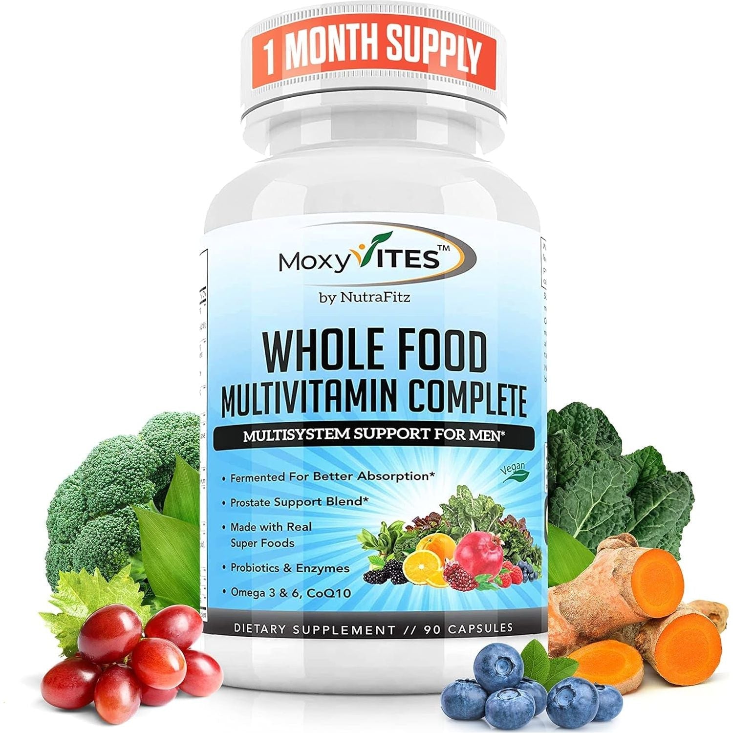 Mens Multivitamins - Daily Mens Vitamins with 44 Organic Whole Food