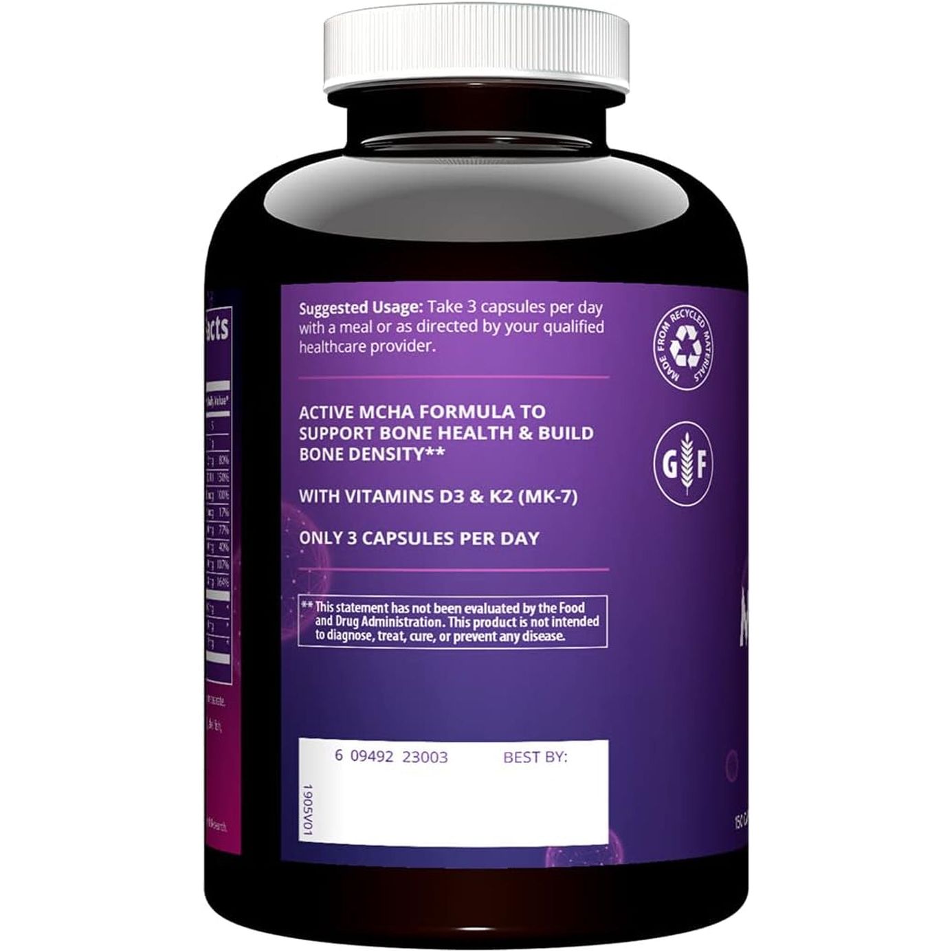 MRM Nutrition Bone Maximizer® III | with MCHA + Vitamin D3 + Vitamin K2 | Bone Health (50 Servings)