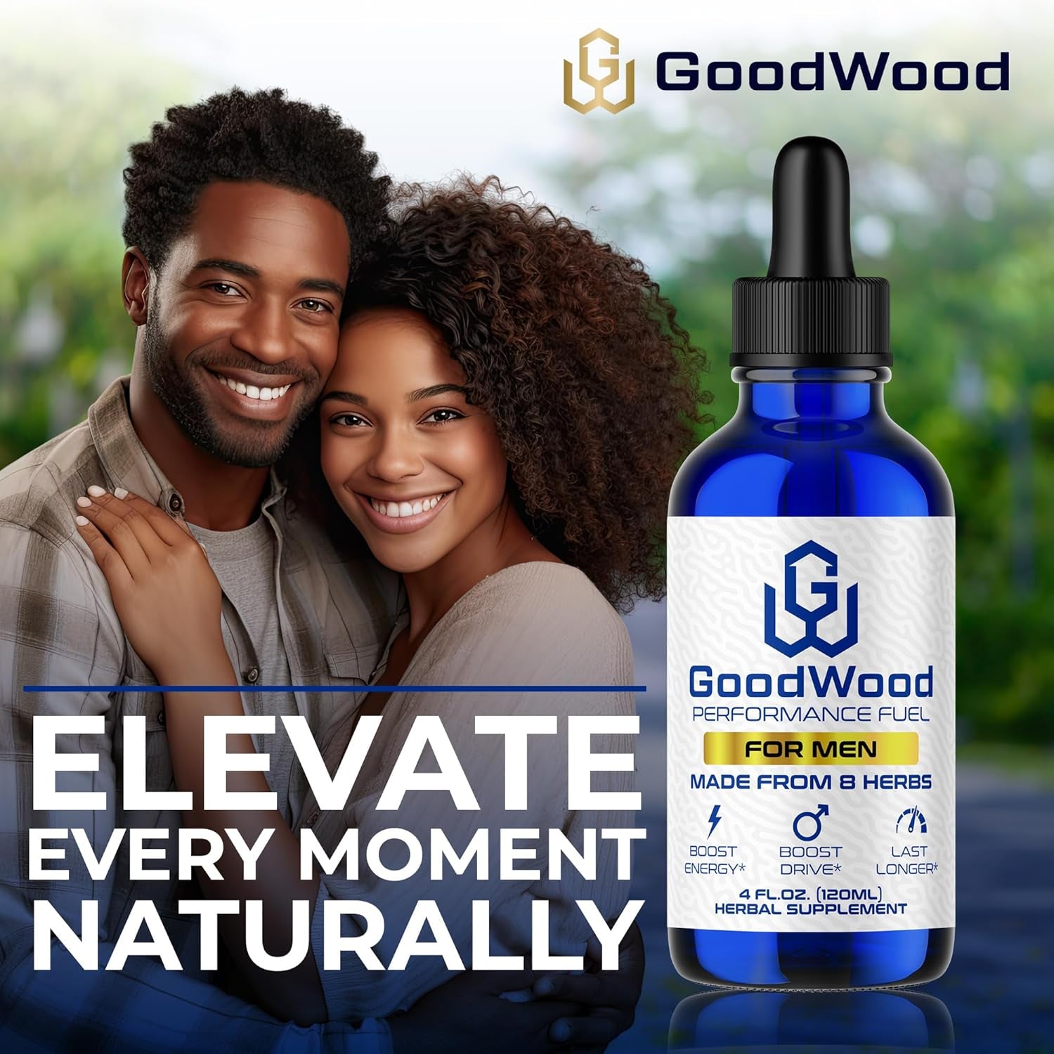 Goodwood - Male Liquid Drops - Increases Stamina and Size - Improves Energy, Drive, and Power for Men