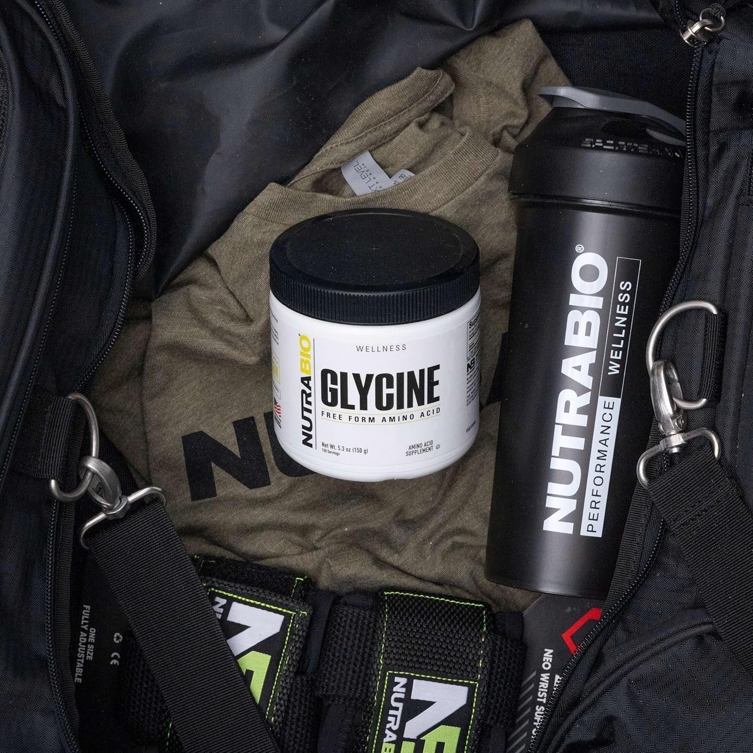 Nutrabio Glycine Powder - Free Form Amino Acid Supplement - 1000Mg, 150 Servings