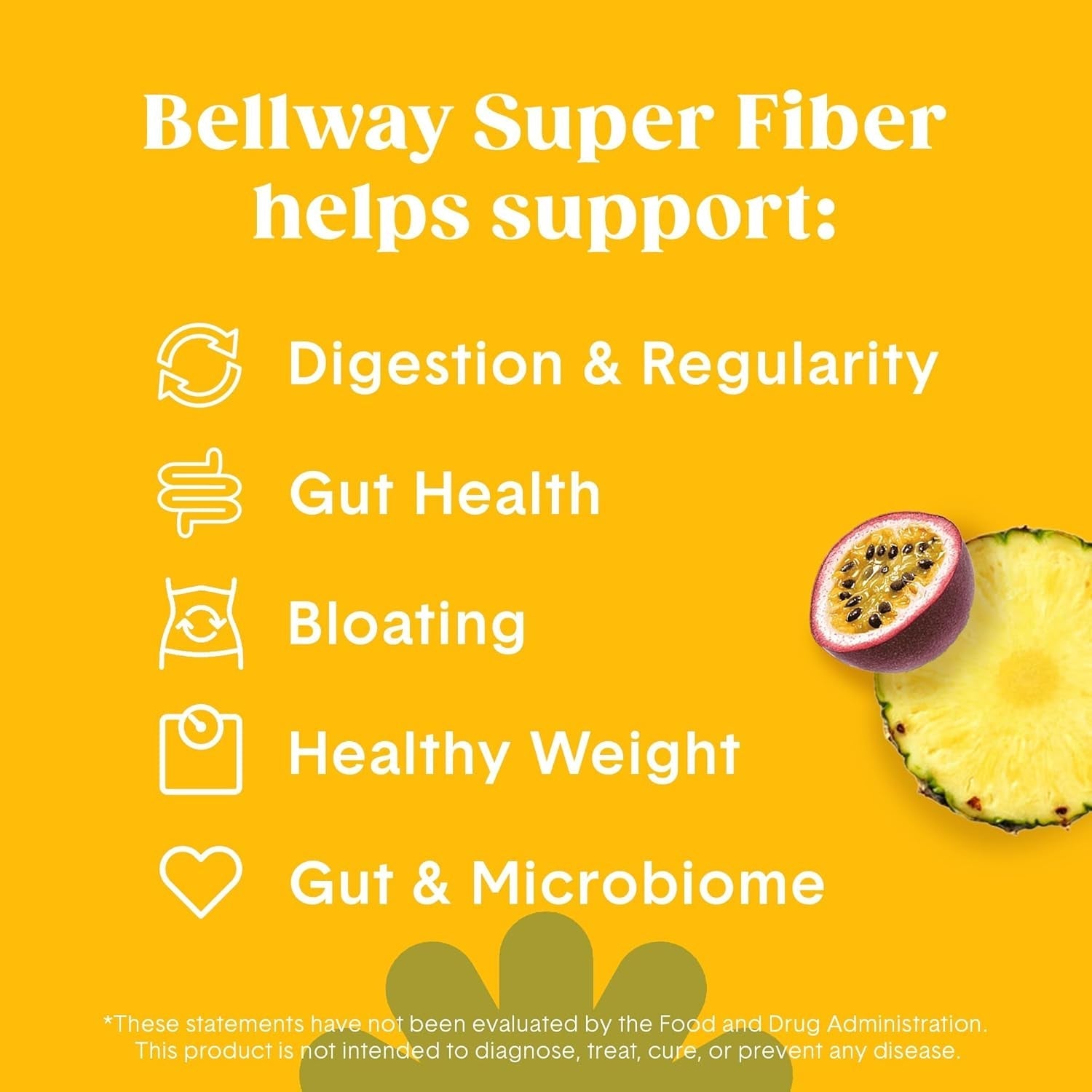 Bellway Super Fiber Powder + Fruit, Sugar Free Organic Psyllium Husk Powder Fiber Supplement (50 Servings)