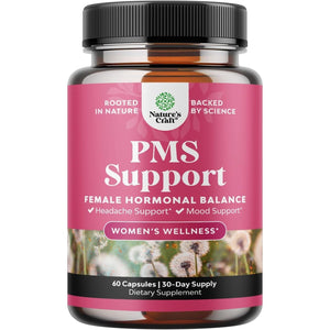PMS Support Supplement for Women - for Period Cramps Relief, Menopause Bloating, Mood Swing – 60 Capsules