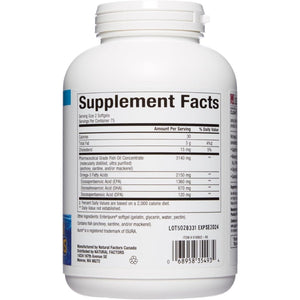 Natural Factors, Ultra Strength Rxomega-3 Fish Oil, 2,150 Mg, No Fishy Aftertaste, 150 Softgels