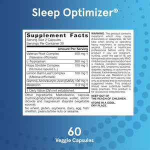 Jarrow Formulas Sleep Optimizer Herbal & Amino Acid Blend 60 Count