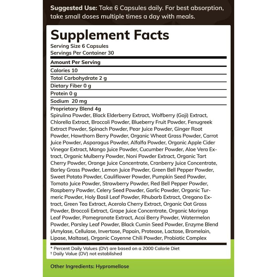 Original Superfood Capsules, Superfood Reds and Greens, 180 Capsules