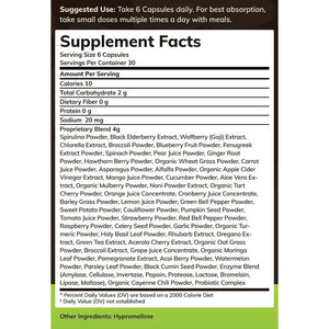 Original Superfood Capsules, Superfood Reds and Greens, 180 Capsules