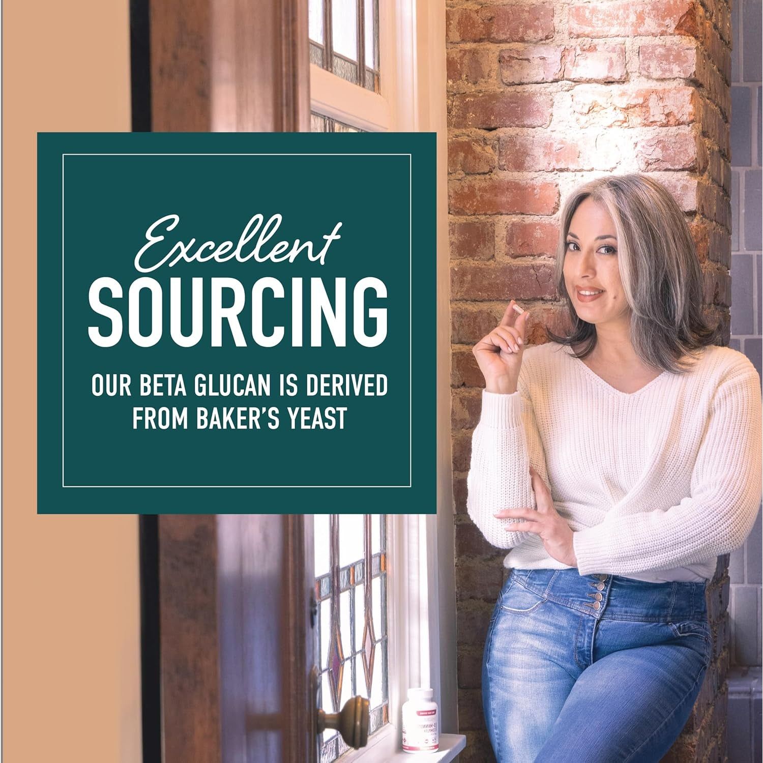 Beta Glucan Supplement 1100Mg for Immunity, Skin & Gut Support 60Count