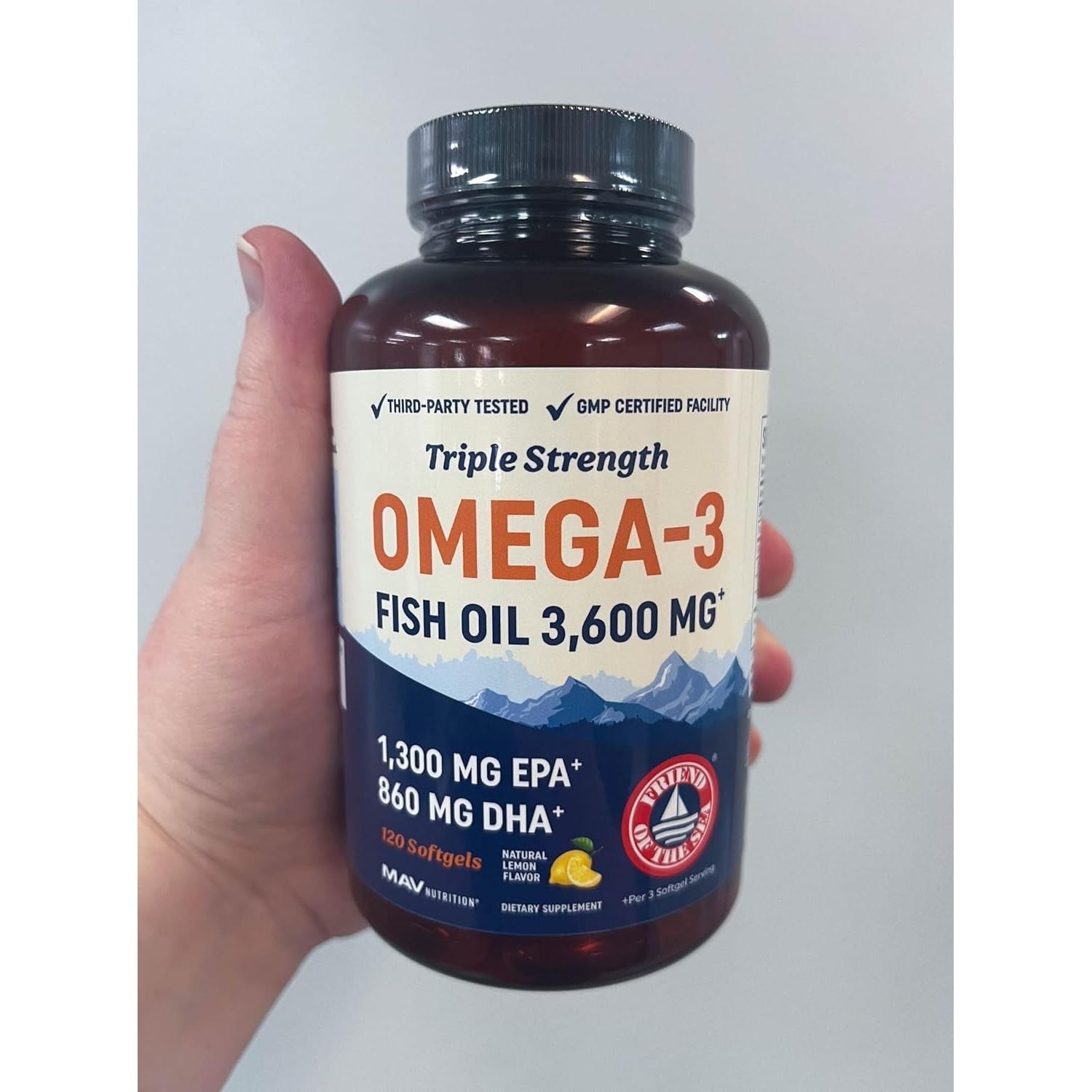 Triple Strength Omega 3 Fish Oil 3600 Mg | EPA & DHA | 2100Mg  120 Count