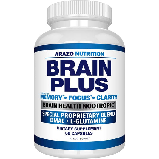 Arazo Nutrition Premium Brain Function Supplement – Memory, Focus, Clarity – Nootropic Booster