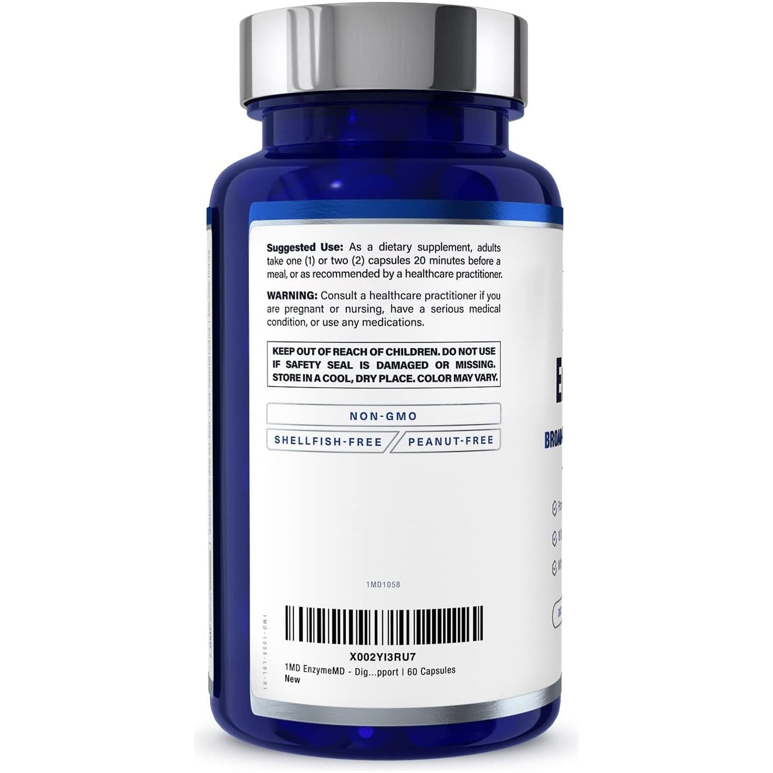 1MD Nutrition Enzymemd - Digestive Enzymes Supplement - Gas & Bloating Support | 60 Capsules