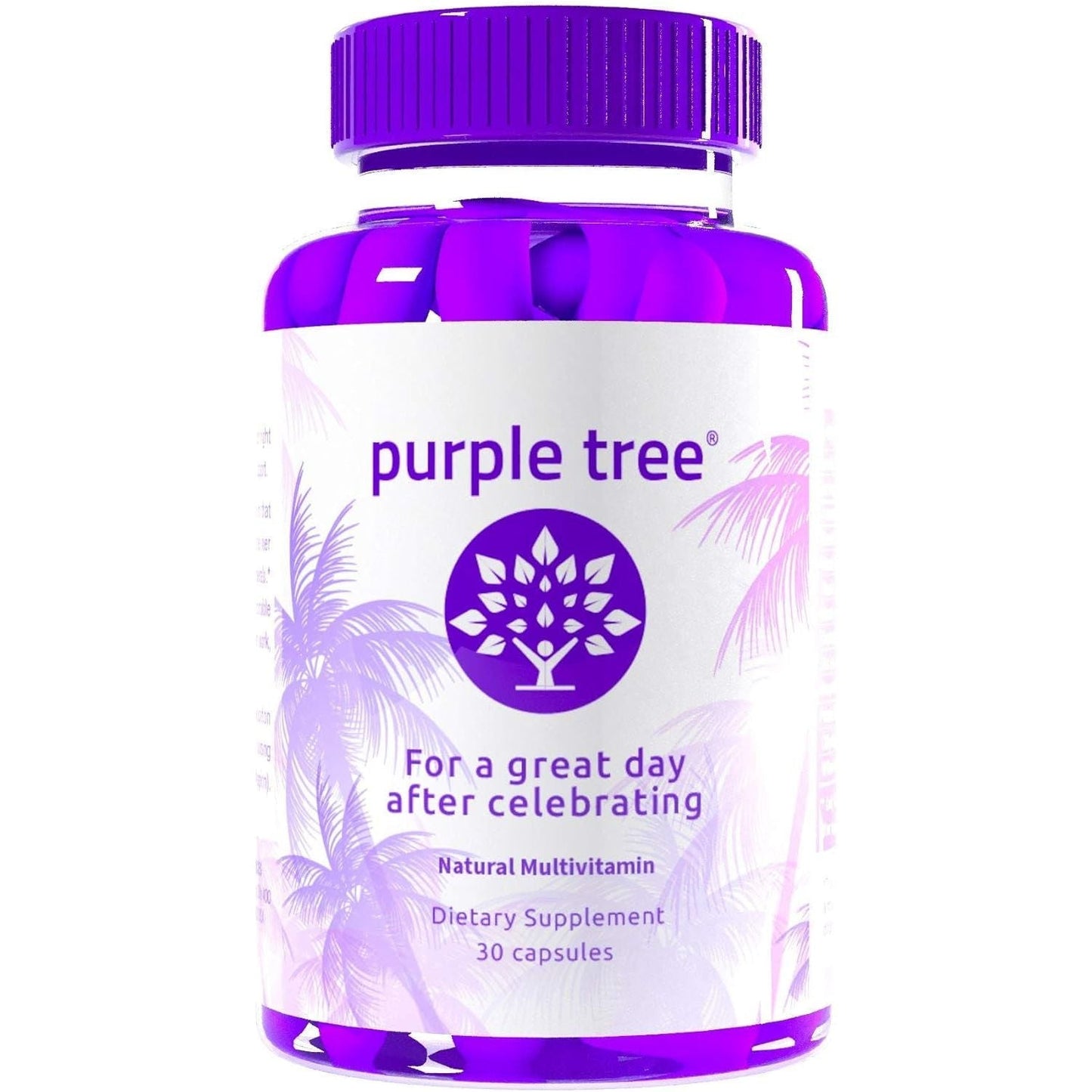 Purple Tree Post-Celebration Wellness Vitamins | Liver Support, Rapid Hydration, Body Replenisher (30 Pills)