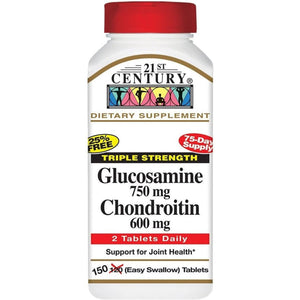 21St Century Triple Strength Glucosamine Chondroitin (150 Tablets), Dietary Supplement for Joint & Cartilage Health