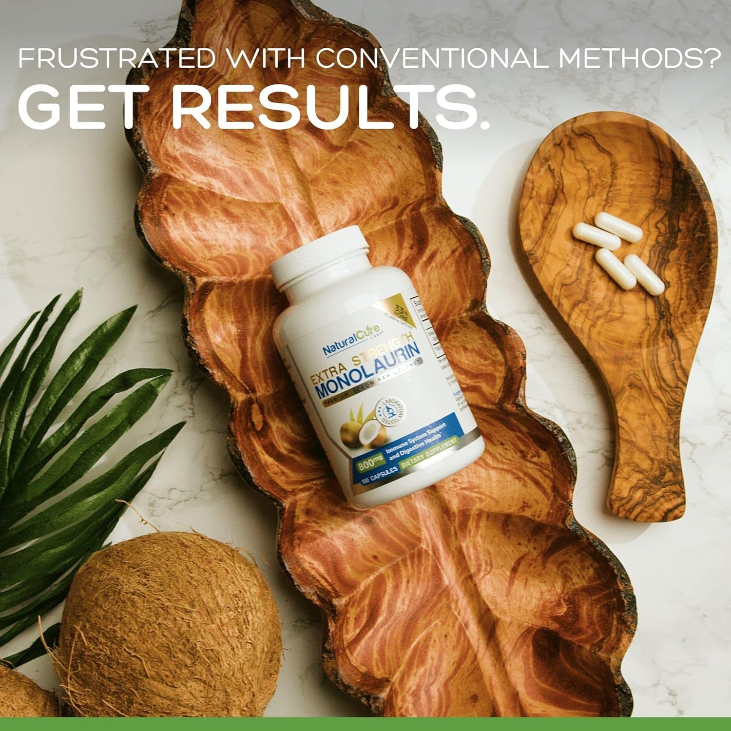 Extra Strength Monolaurin 800Mg, 100 Capsules, 33% More