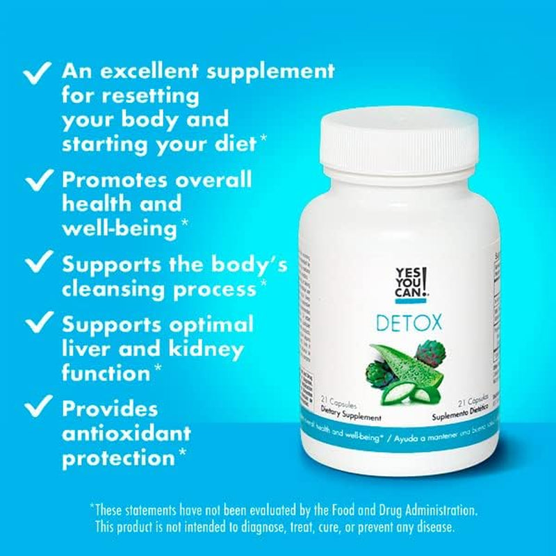 Yes You Can! Natural Detox Pills - Diuretic Cleanse with Electrolytes & Vitamins 21 Capsules