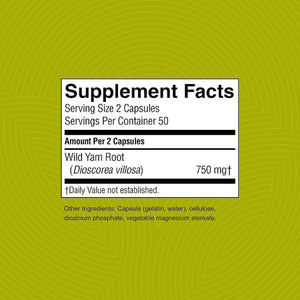 Nature'S Sunshine Wild Yam | Supports and Balances the Female Glandular System 100 Capsules