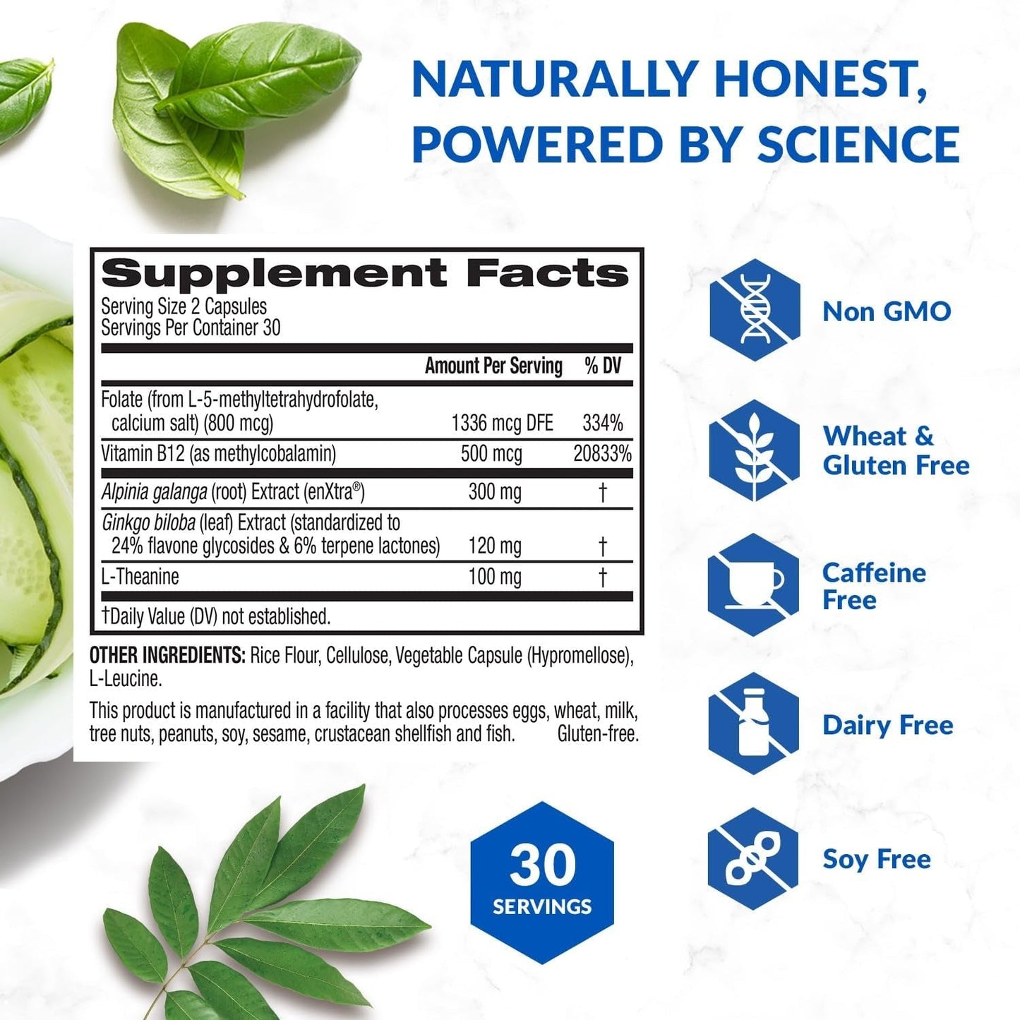 Biotrust Brain Bright – Daily Nootropic Boost for Focus, Concentration, Mental Clarity 30 Servings