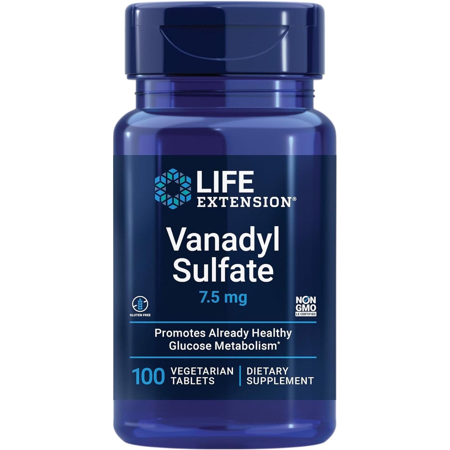 Life Extension Vanadyl Sulfate, Trace Mineral, Vanadium, Healthy Glycemic Balance, 100 Tablets