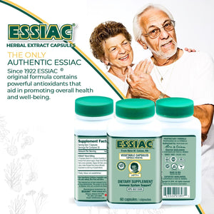 ESSIAC Tea All-Natural Herbal Extract Capsules - Powerful Antioxidant Blend to Help Promote Overall Health & Well-Being 60 Capsules