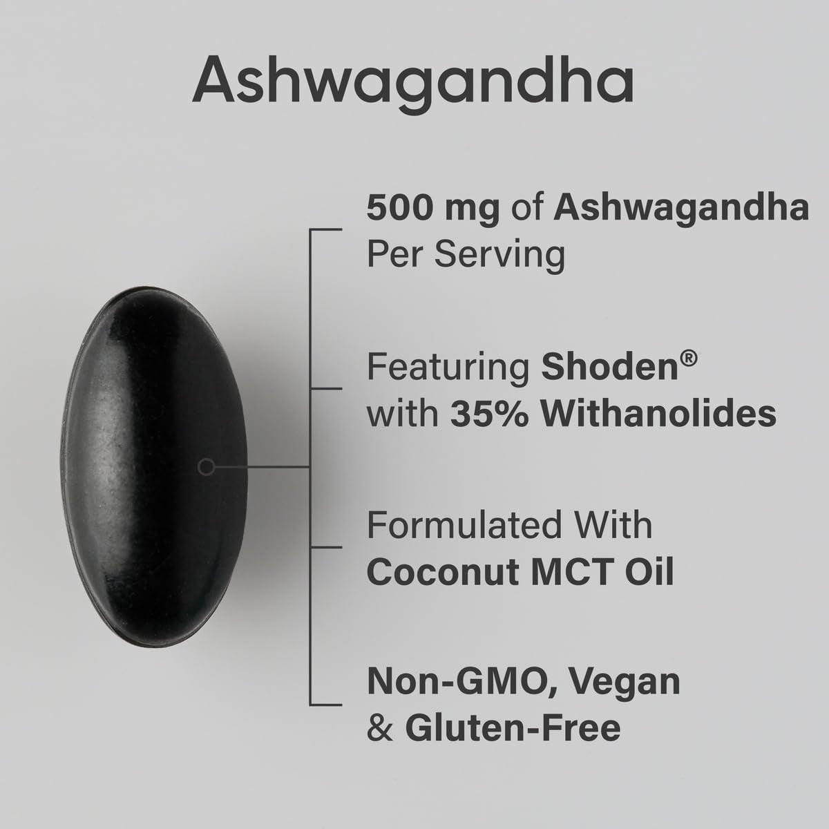 Sports Research® Ashwagandha Softgels with Coconut MCT Oil for Relaxation, Calm & Sleep Support - 120 Count
