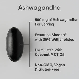 Sports Research® Ashwagandha Softgels with Coconut MCT Oil for Relaxation, Calm & Sleep Support - 120 Count