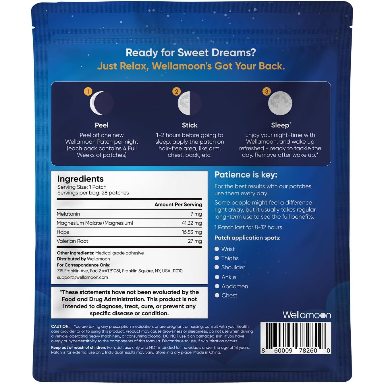 Original Sleep Patches for Adults Extra Strength | Easy-To-Apply Sleep Patch with Melatonin & Valerian 28 Patches