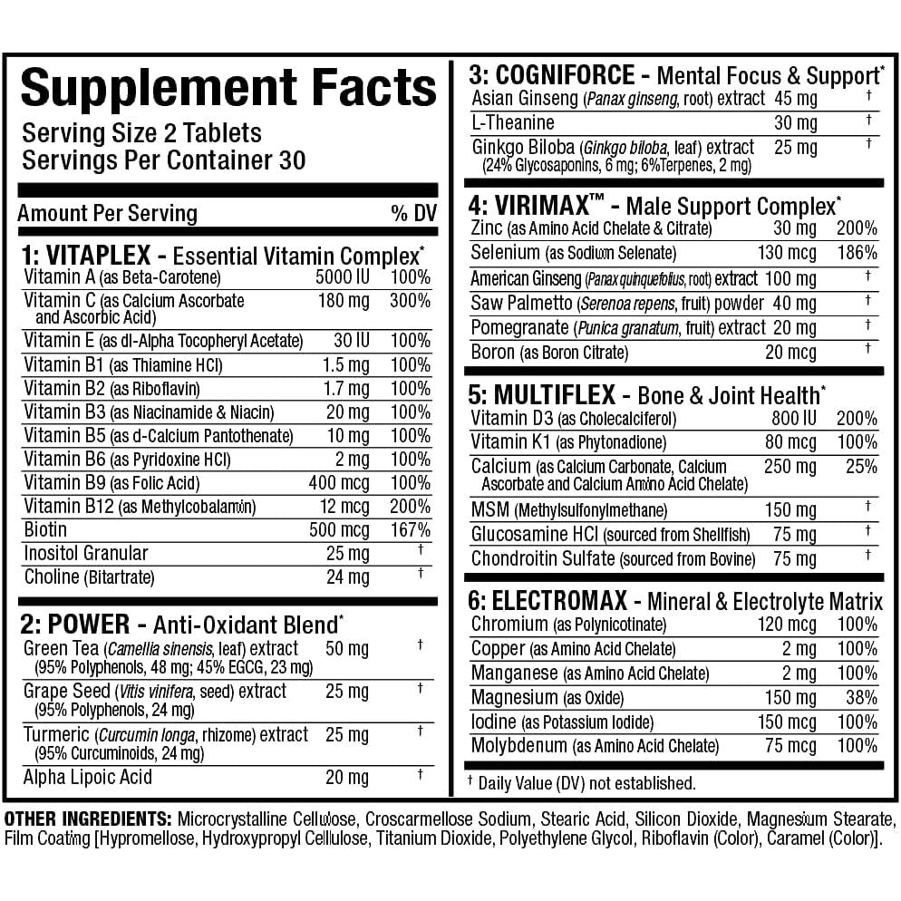 ALLMAX Nutrition - Vitaform - Multi-Vitamin for Men, 60 Tablets (Pack of 1)