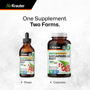 BIO KRAUTER Sarsaparilla Root Tincture for Liver Support 4 Fl.Oz.