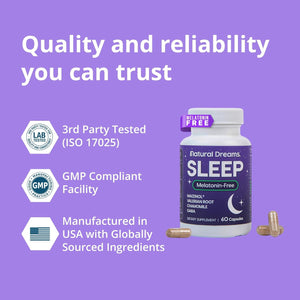 Univera Natural Dreams Melatonin-Free Gentle Sleep Support 60 Capsules