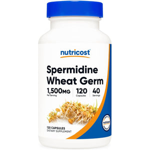 Nutricost Spermidine Wheat Germ Extract Supplement, 1500Mg 120 Capsules