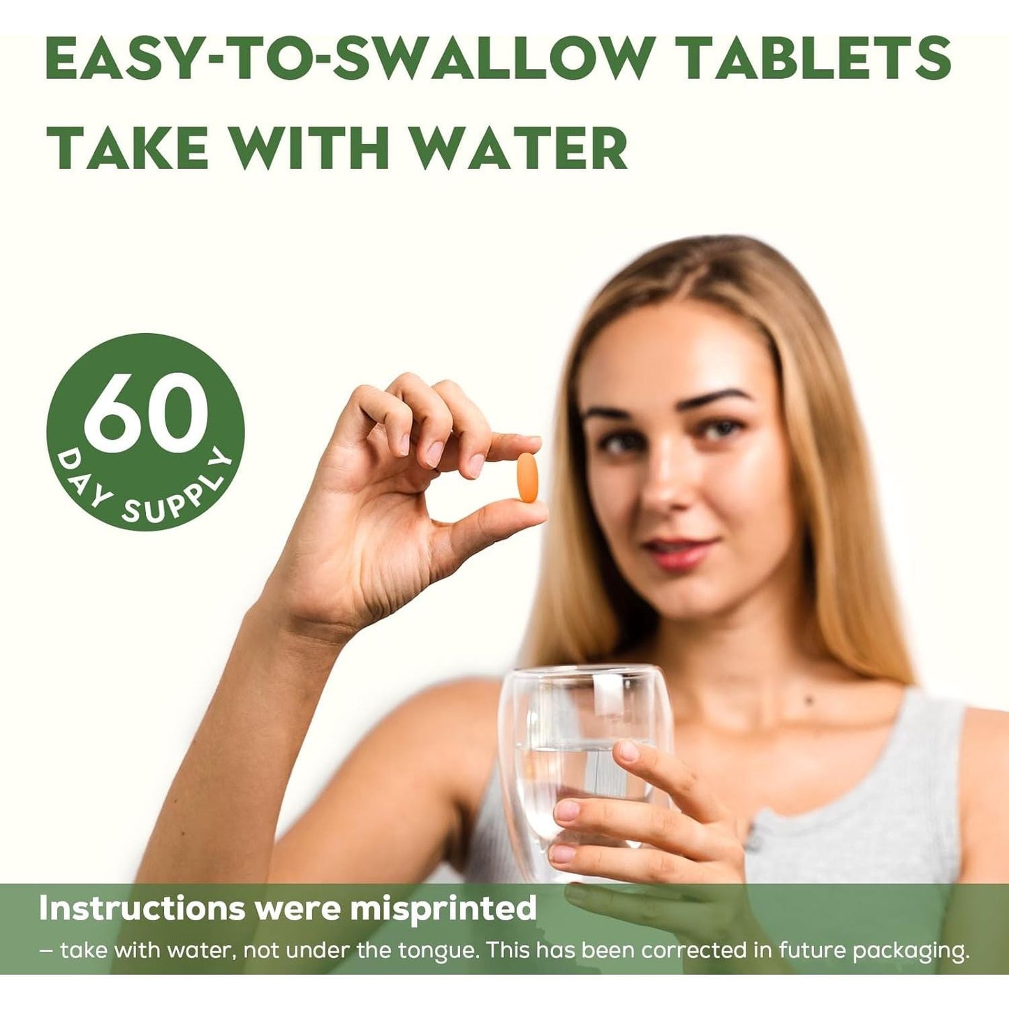 1100Mg Sam-E (S-Adenosyl-L-Methionine), SAM E Supplement for Mood, Joint & Liver 60 Tablets