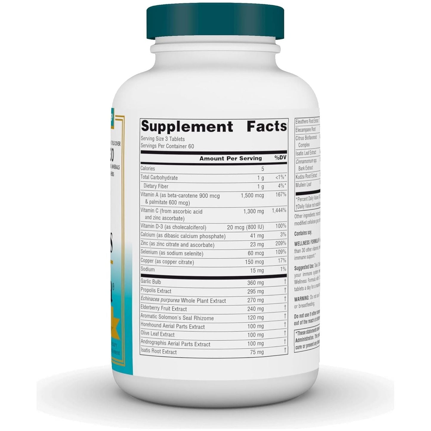 Source Naturals Wellness Formula Bio-Aligned Vitamins & Herbal Defense - 180 Tablets