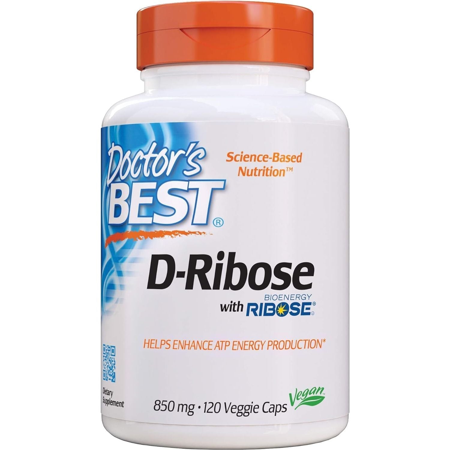 Doctor'S Best D-Ribose, Supports ATP Energy Production 120 Veggie Caps