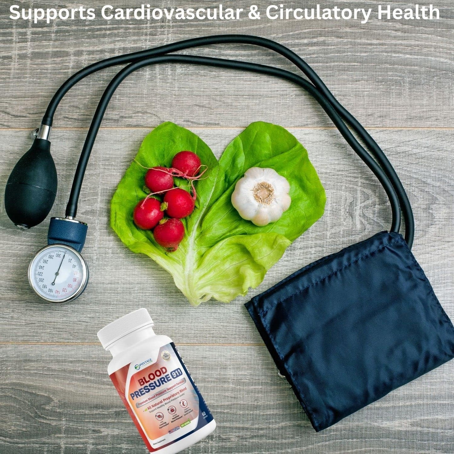 Blood Pressure 911 Premium Supplement - BP Support Pills. 60 Capsules