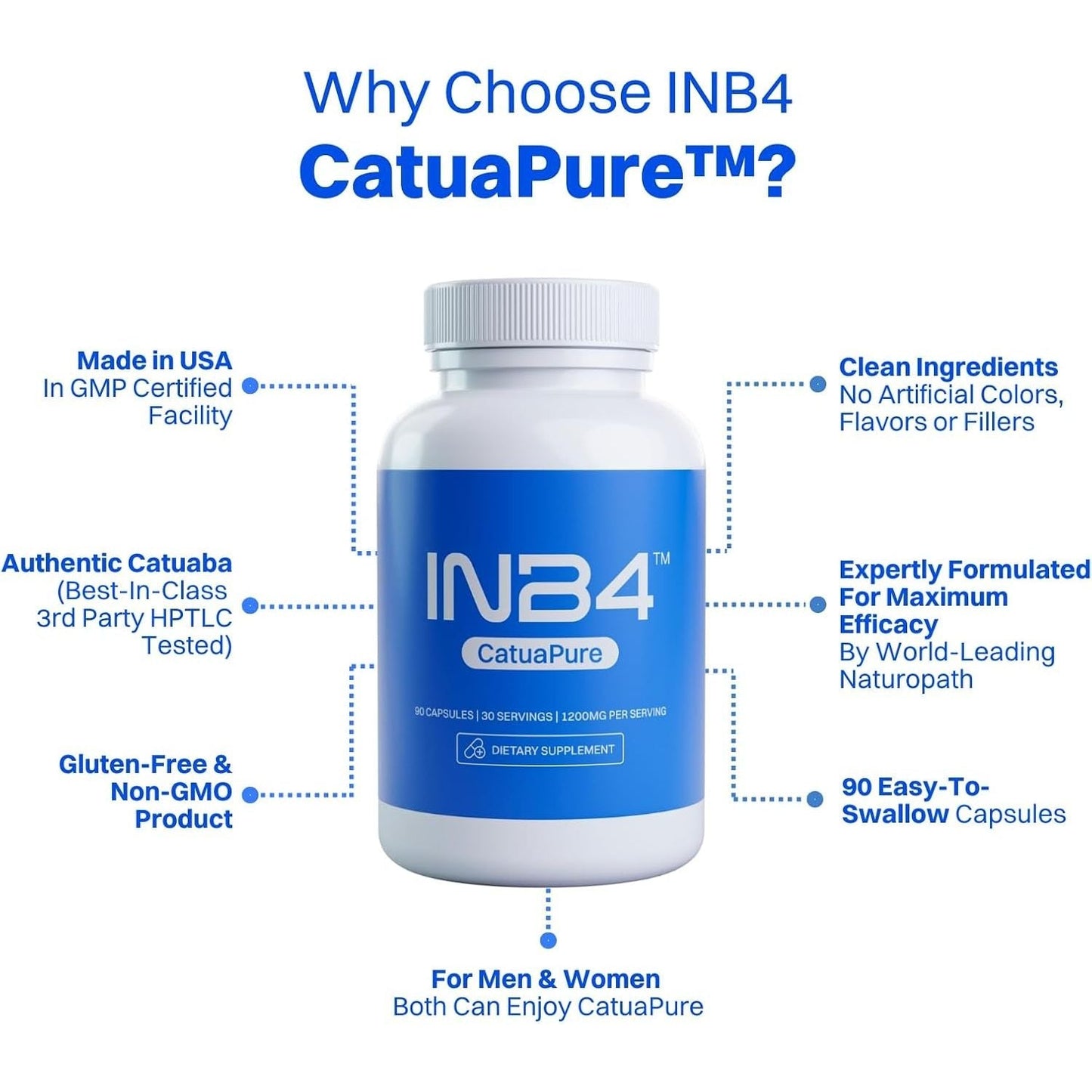 Catuapure (Catuaba Bark Extract) | 1200Mg | 90 Capsules | Erythroxylum Catuaba