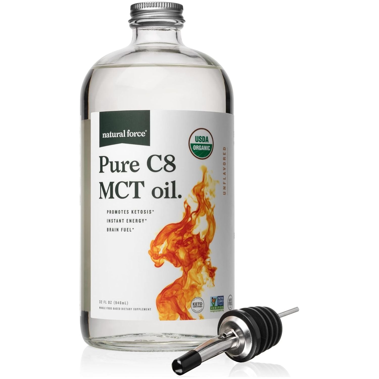 Mickey T Eight 32Oz - Pure C8 MCT Oil -  Keto Friendly