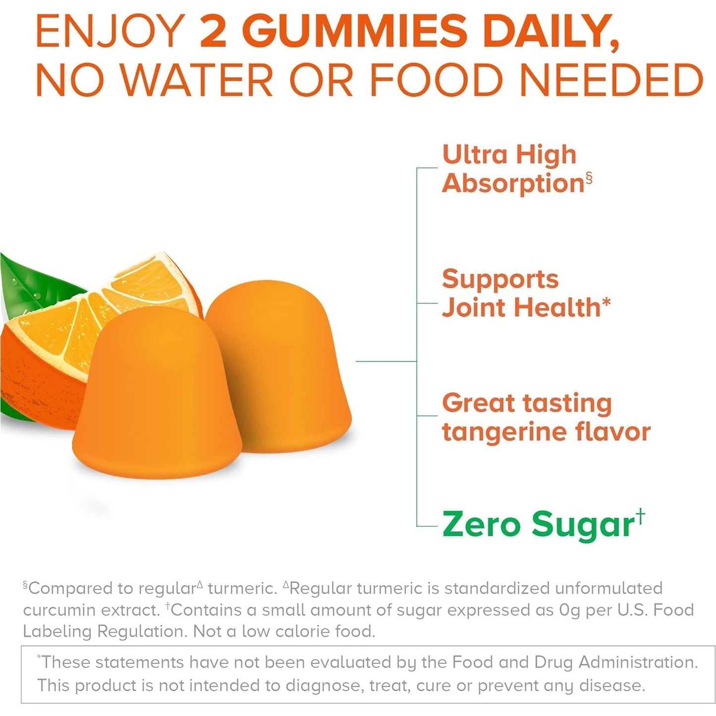 Qunol Zero Sugar Turmeric Gummies 500Mg Joint Support Supplement, 90 Count