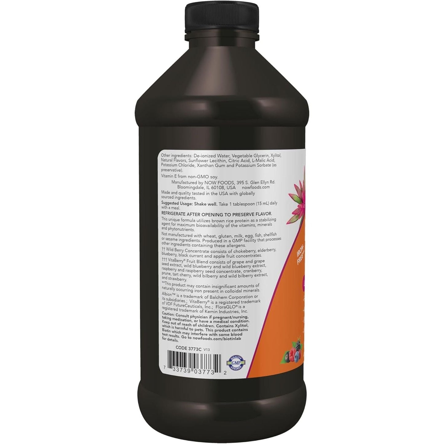 NOW Foods Supplements, Liquid Multi, Fast Absorption, Liquid Vitamin & Mineral, Wild Berry Flavor, 16-Ounce